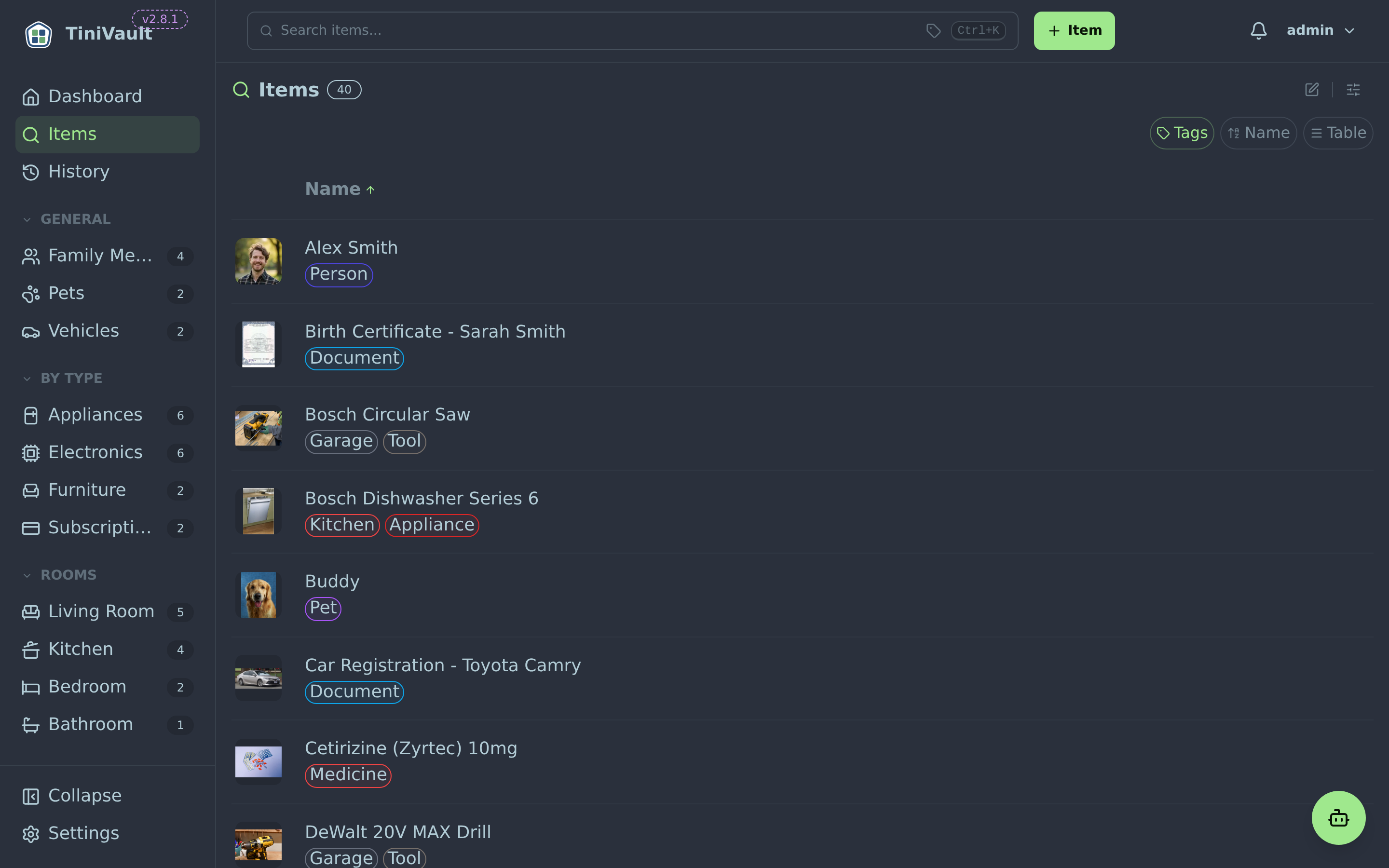 Search page showing results list with filter sidebar